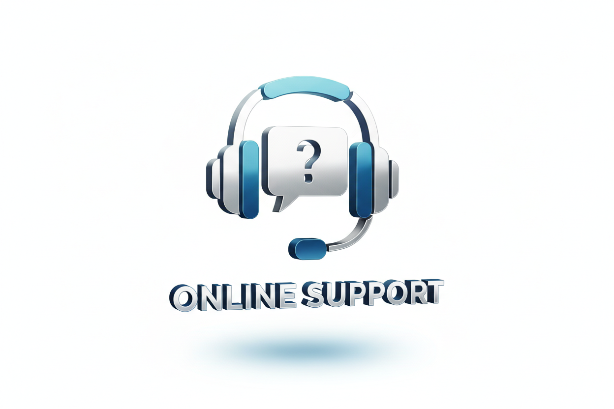 online support make image 3d logo